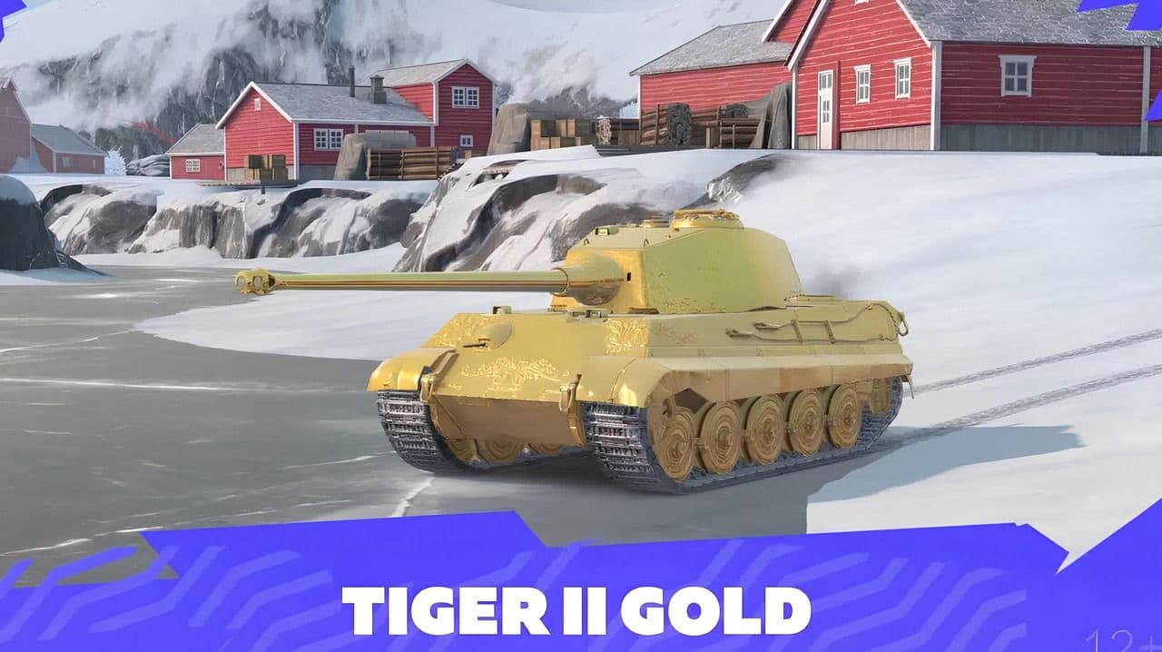 Купить Премиум Танк Tiger II Gold для Tanks Blitz | Танкс Блиц